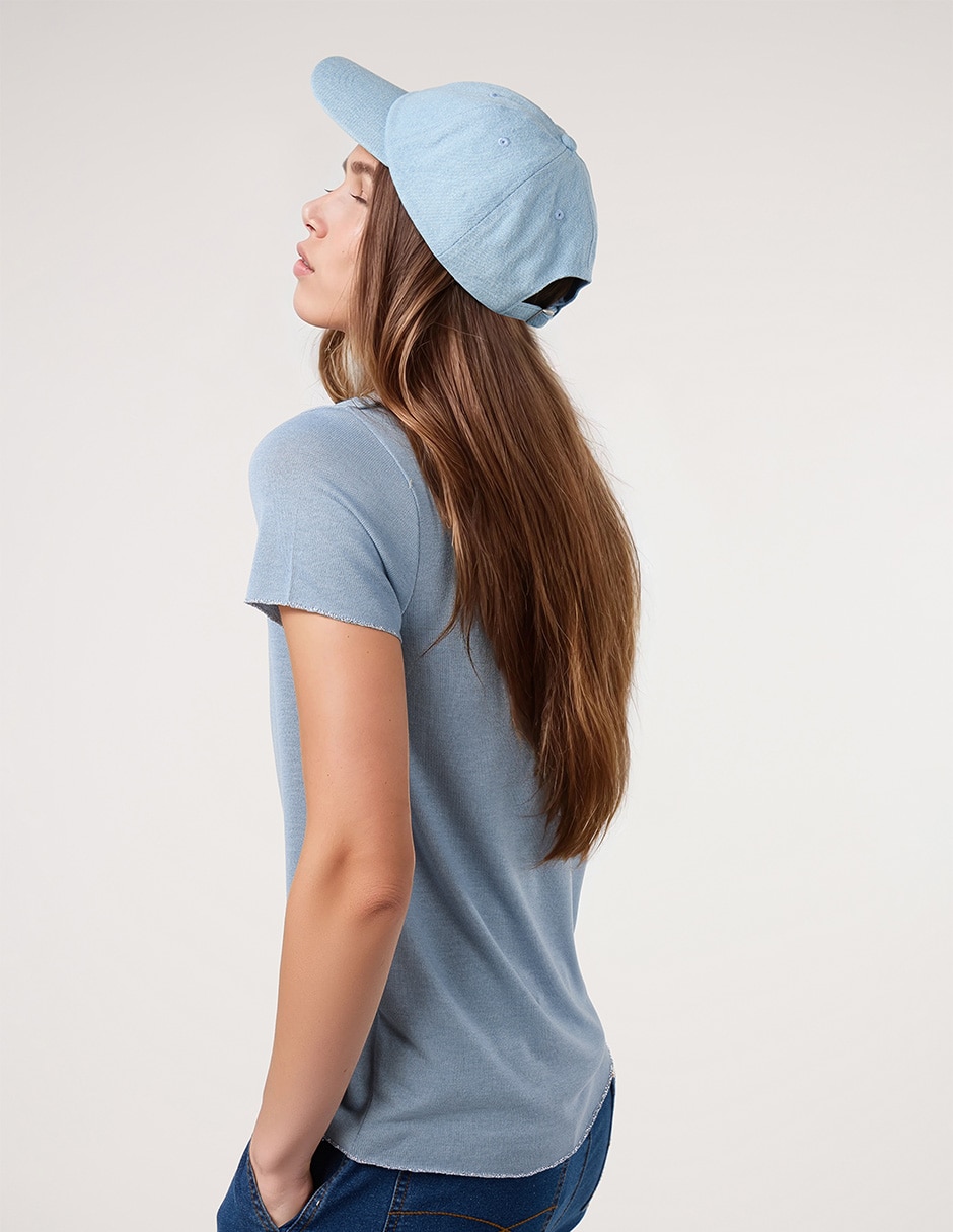 Playera manga corta cuello redondo para mujer 2