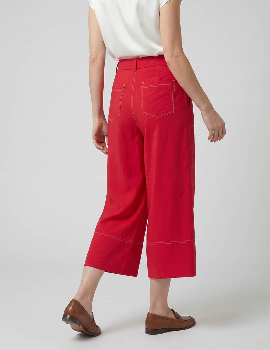 Pantalón coulotte wide leg para mujer 4