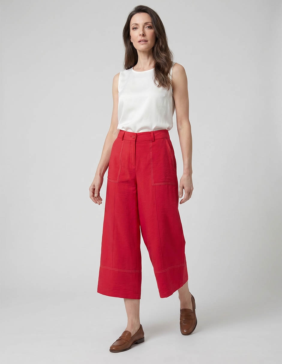 Pantalón coulotte wide leg para mujer 3
