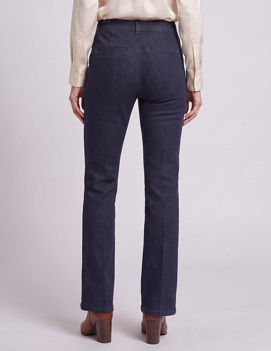 Jeans slim corte a la cintura para mujer 2