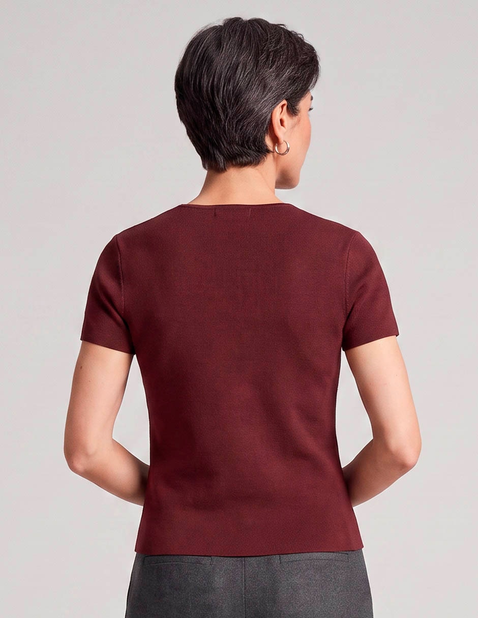 Suéter cuello V para mujer 3