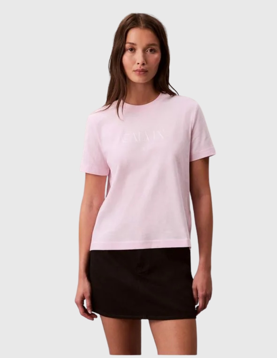 Playera manga corta Calvin Klein cuello redondo para mujer Playera manga corta Calvin Klein cuello redondo para mujer