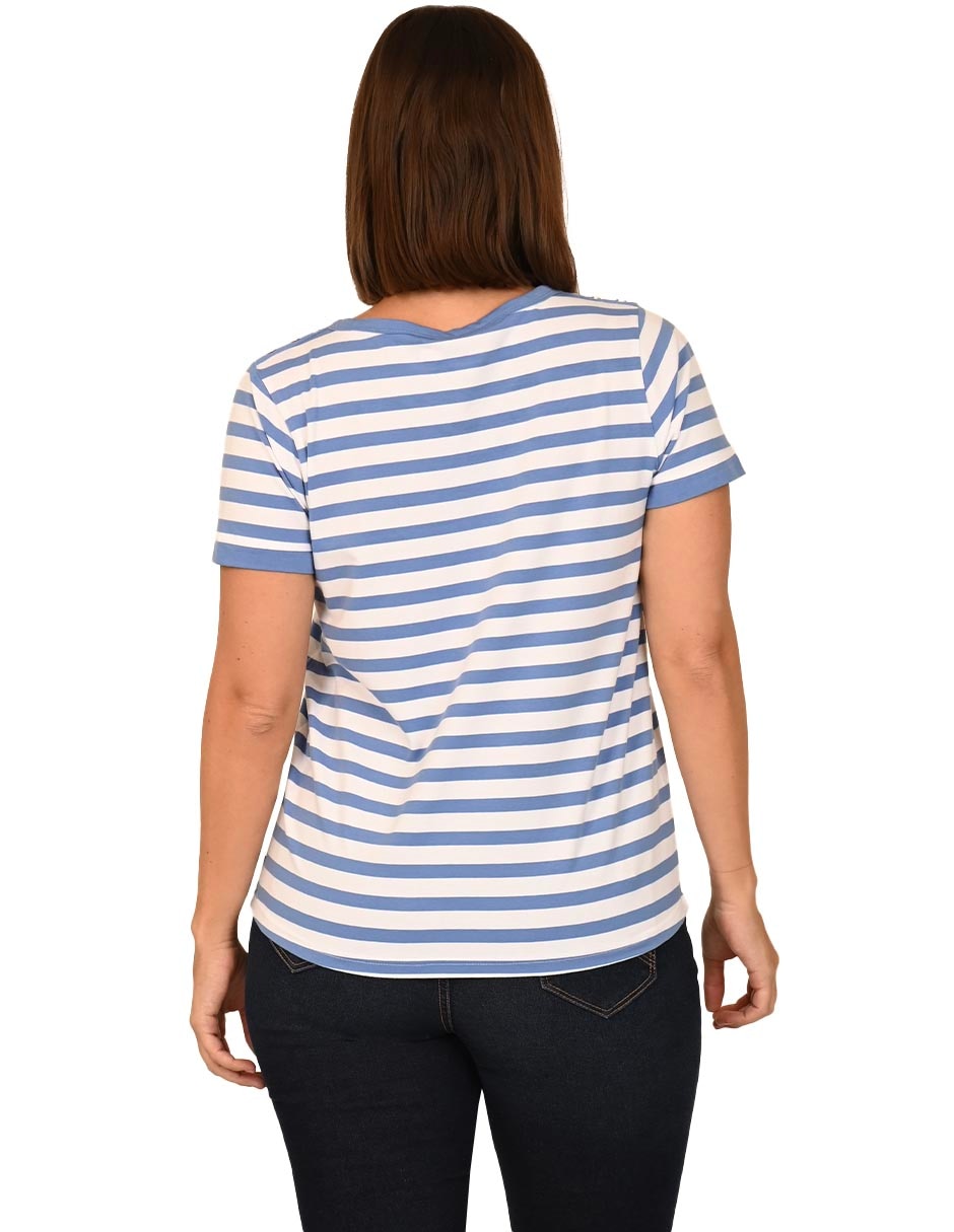 Playera manga corta cuello redondo mujer 3