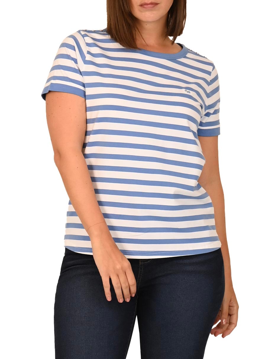 Playera manga corta cuello redondo mujer 4