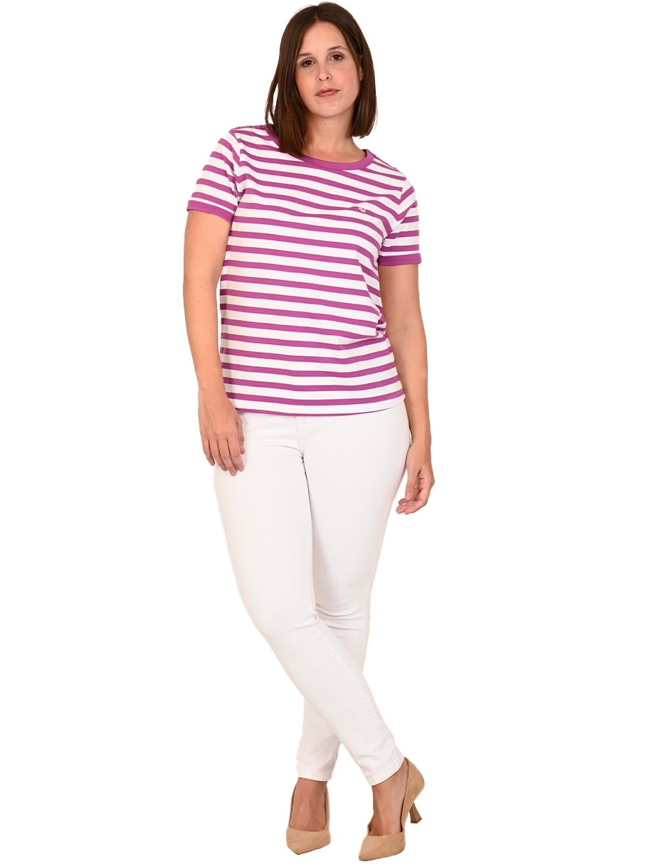 Playera manga corta cuello redondo mujer 4