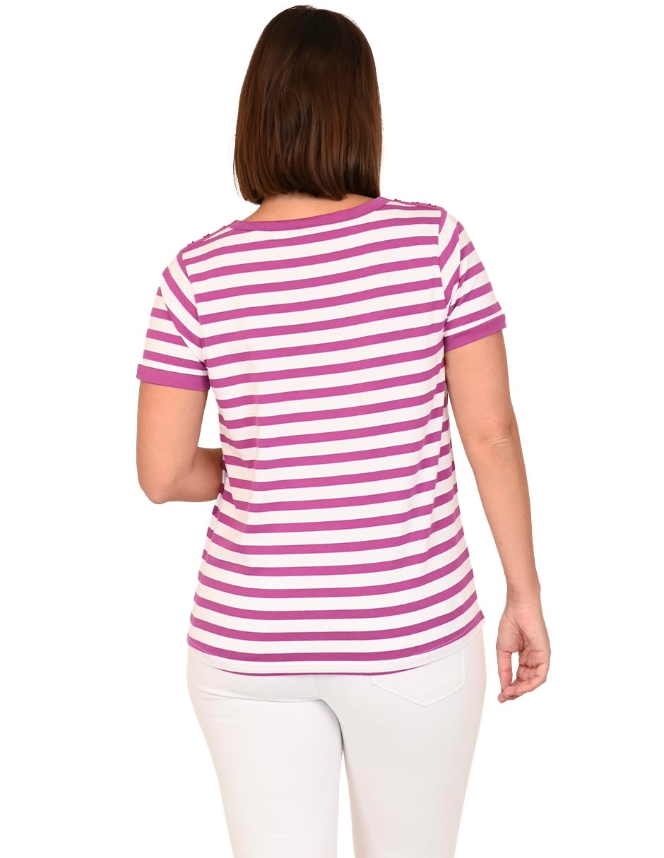 Playera manga corta cuello redondo mujer 3