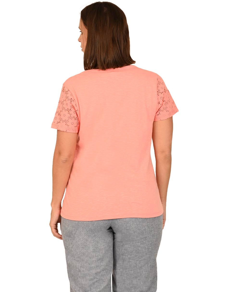 Playera manga corta cuello v mujer 3