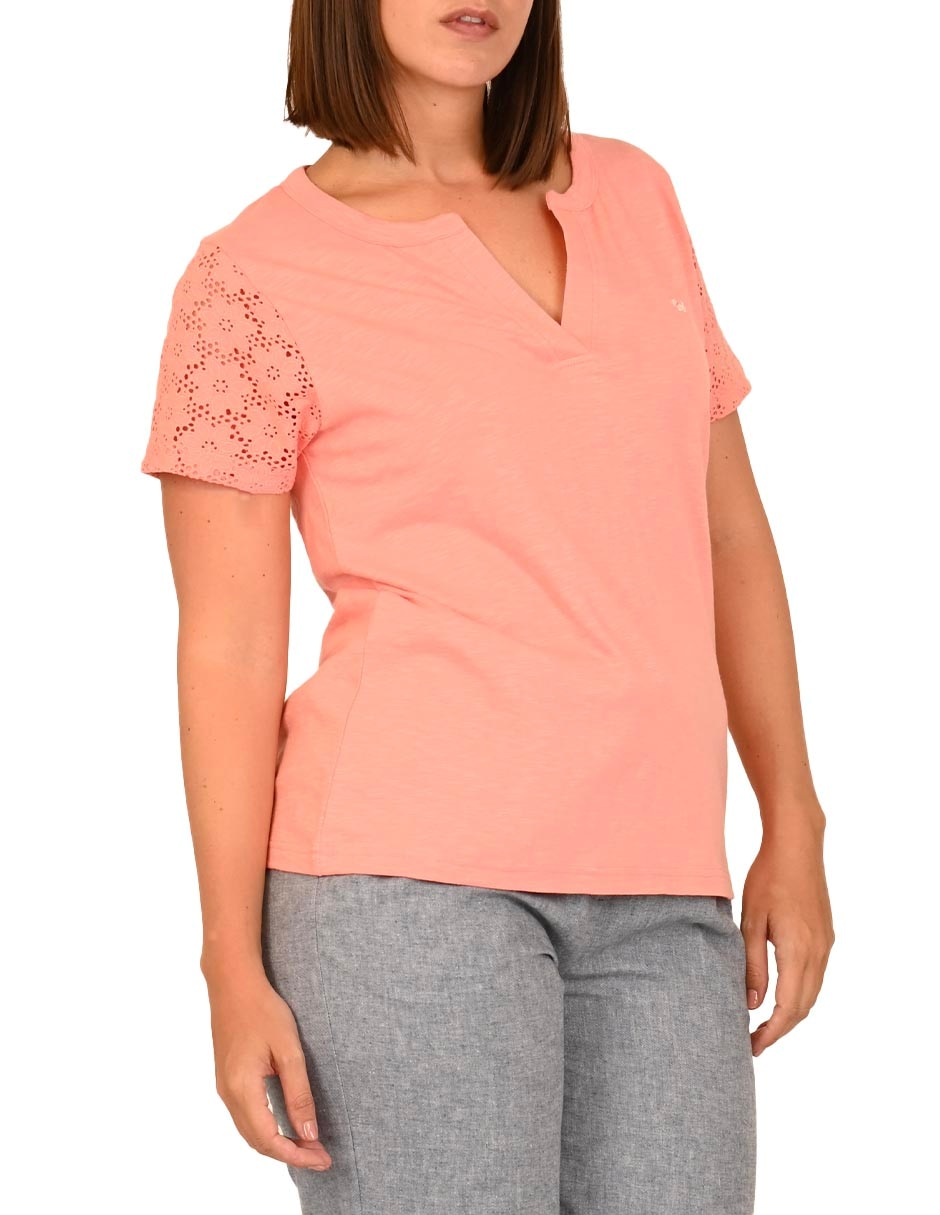 Playera manga corta cuello v mujer 2
