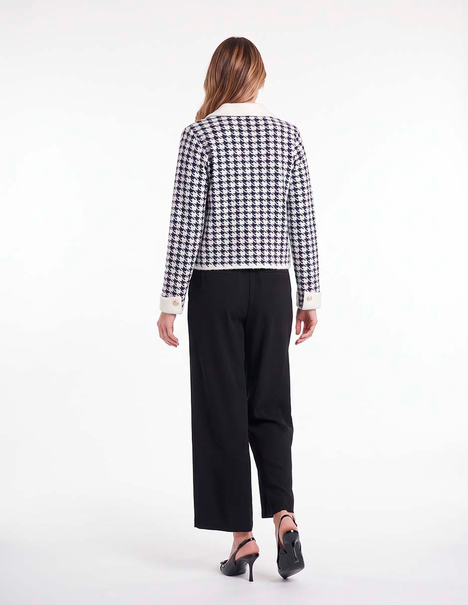 Suéter Karen Oliver cuello camisero para mujer 4