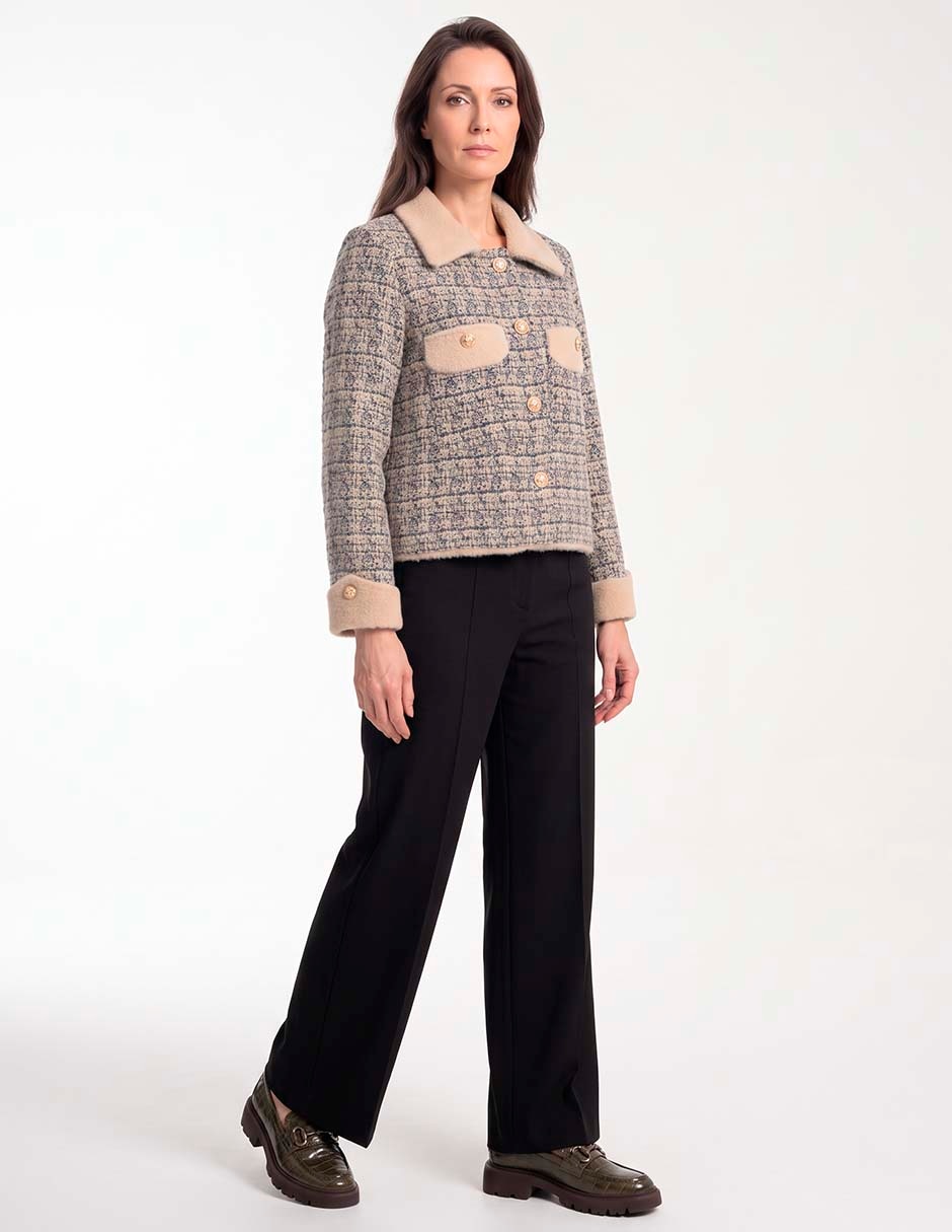 Suéter Karen Oliver cuello camisero para muer 3