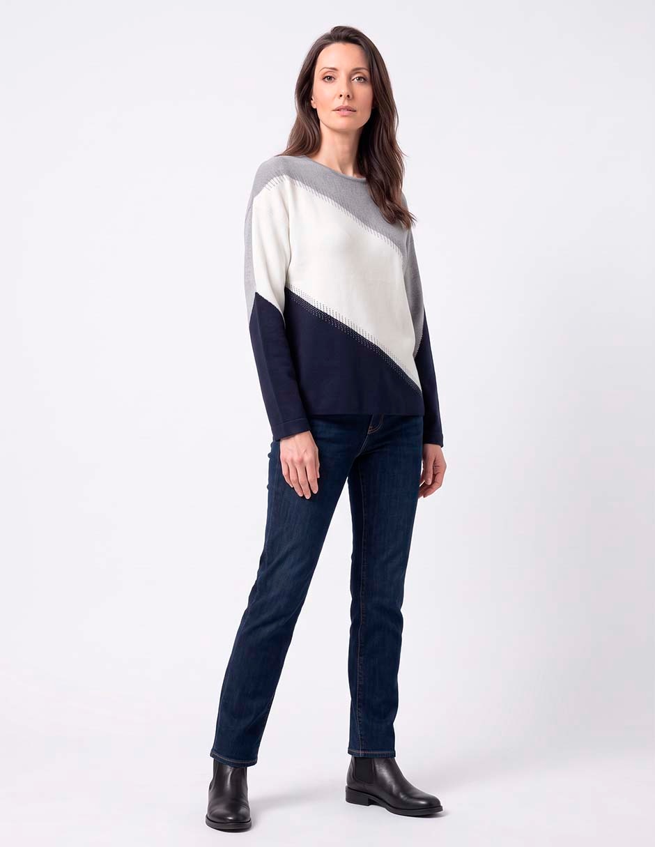 Suéter cuello redondo para mujer 3
