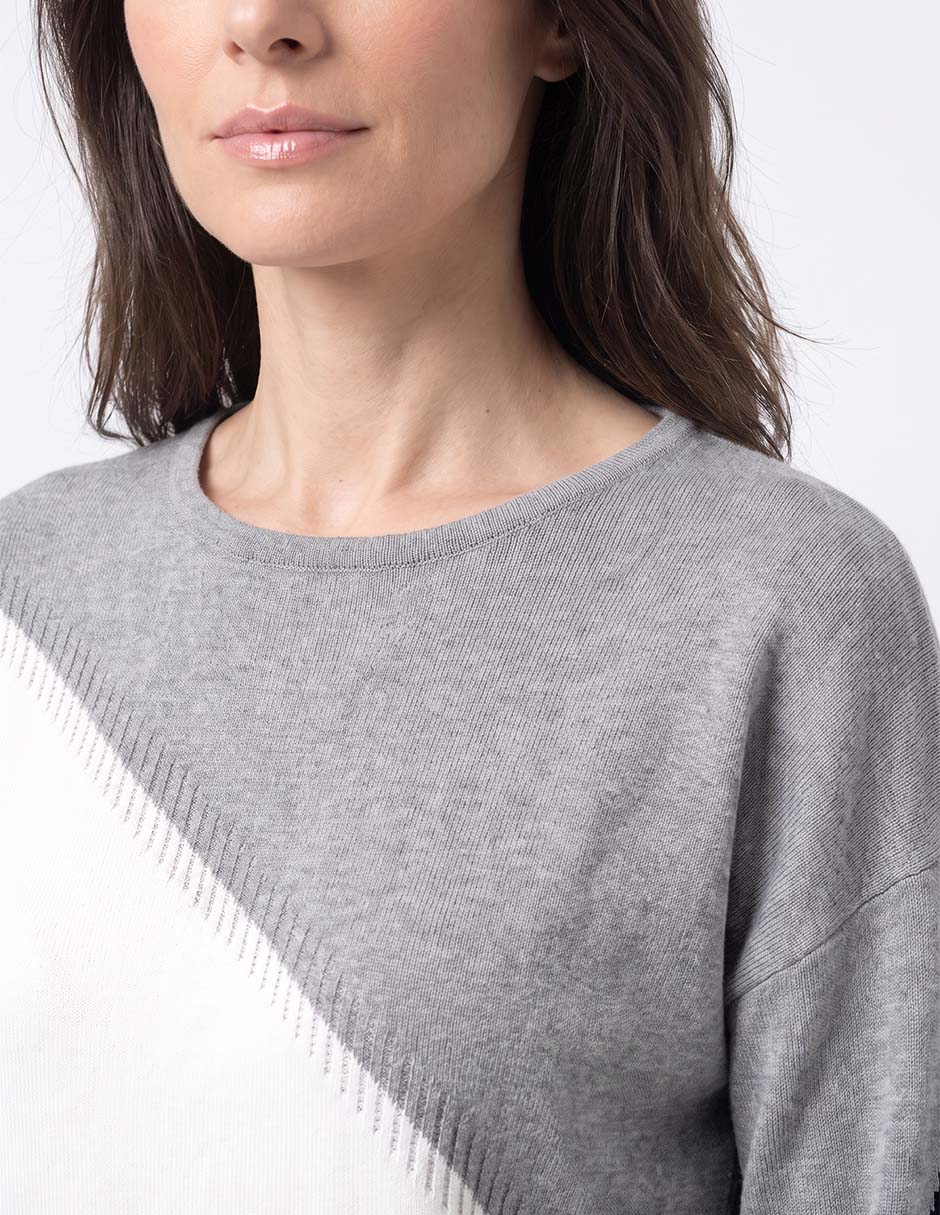 Suéter cuello redondo para mujer 2