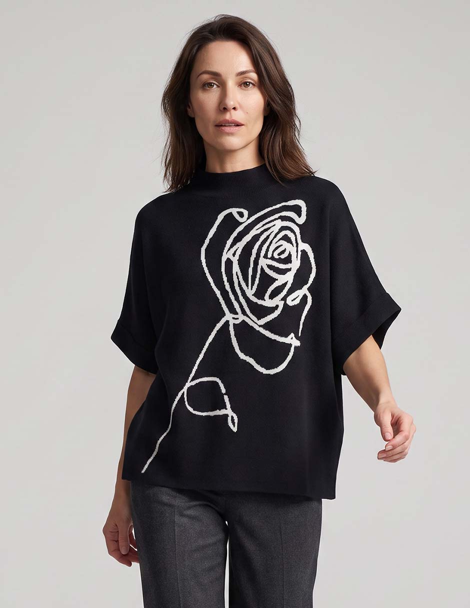 Suéter cuello alto para mujer