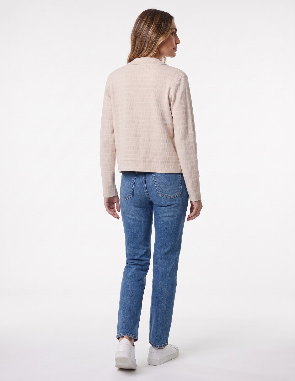 Suéter cuello camisero para mujer 2