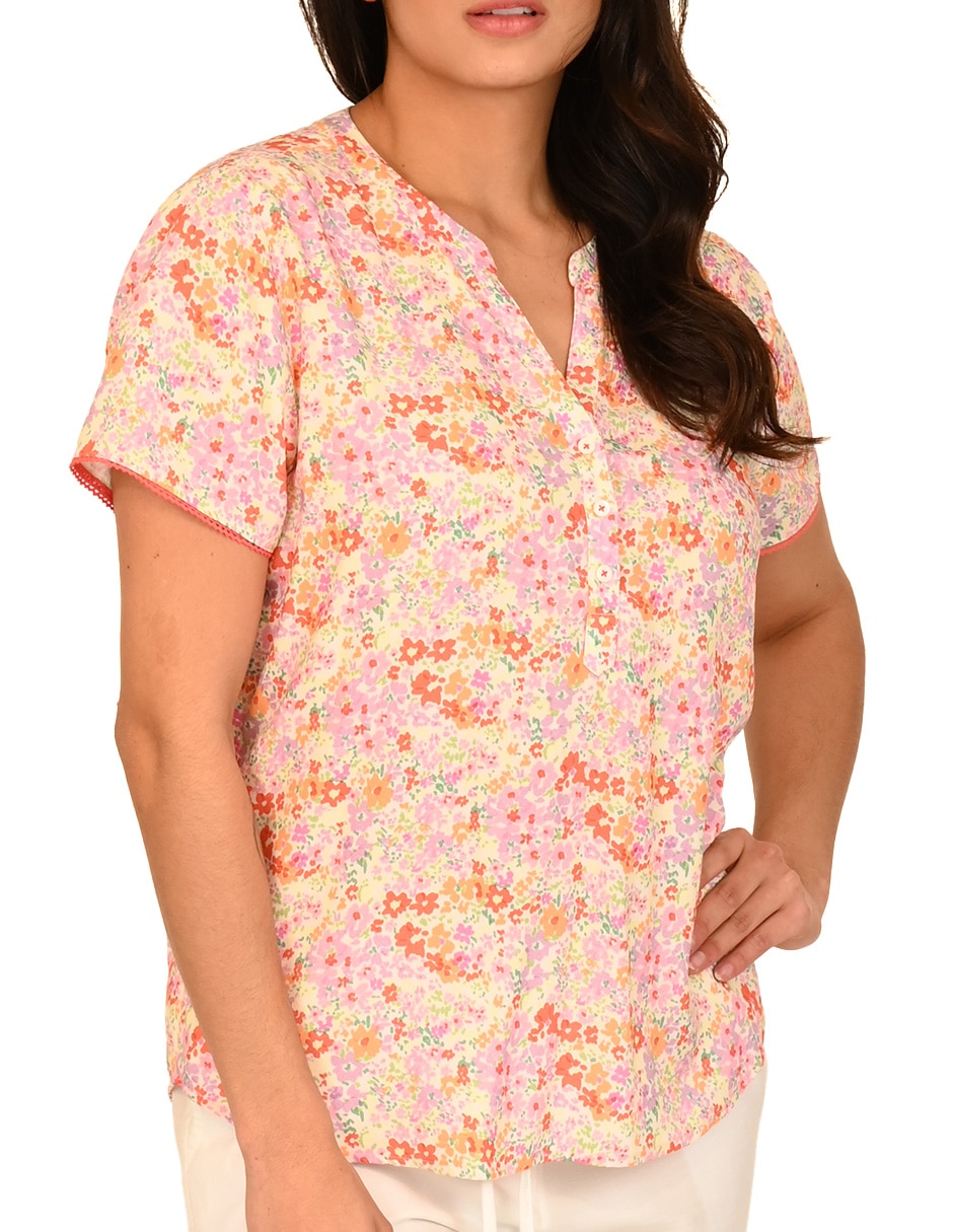 Blusa manga corta para mujer 7