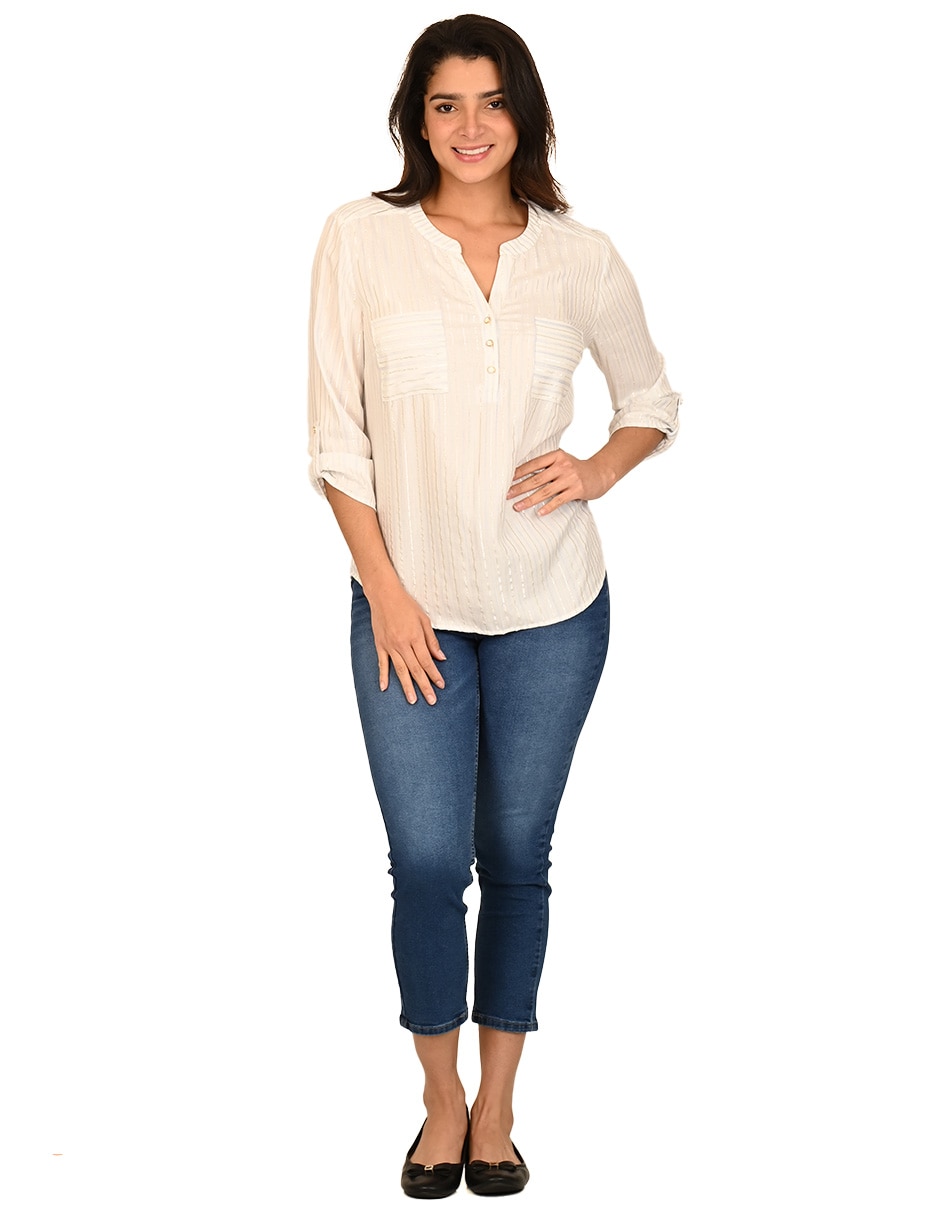 Blusa manga 3/4 para mujer 5