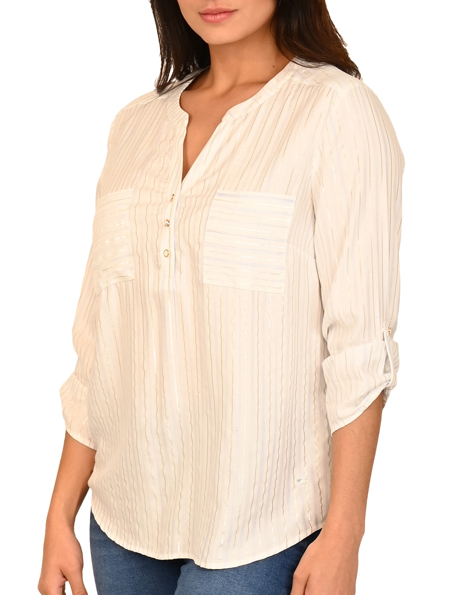 Blusa manga 3/4 para mujer 7