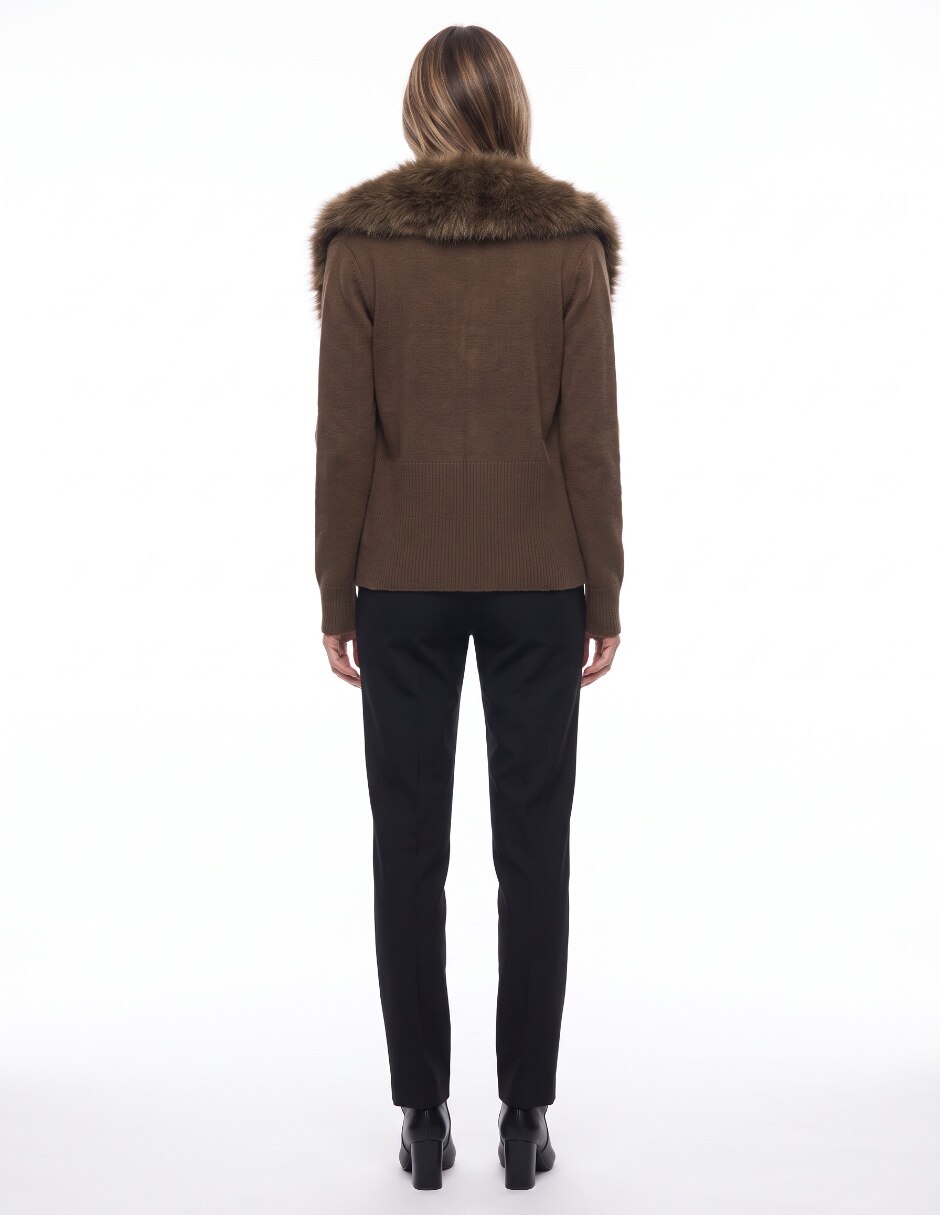 Suéter cuello v para mujer 2