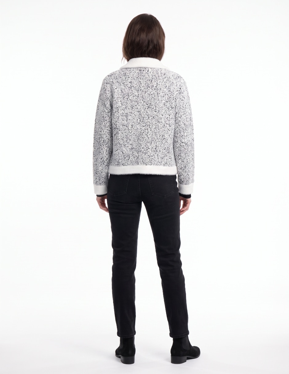 Suéter cuello camisero para mujer 2
