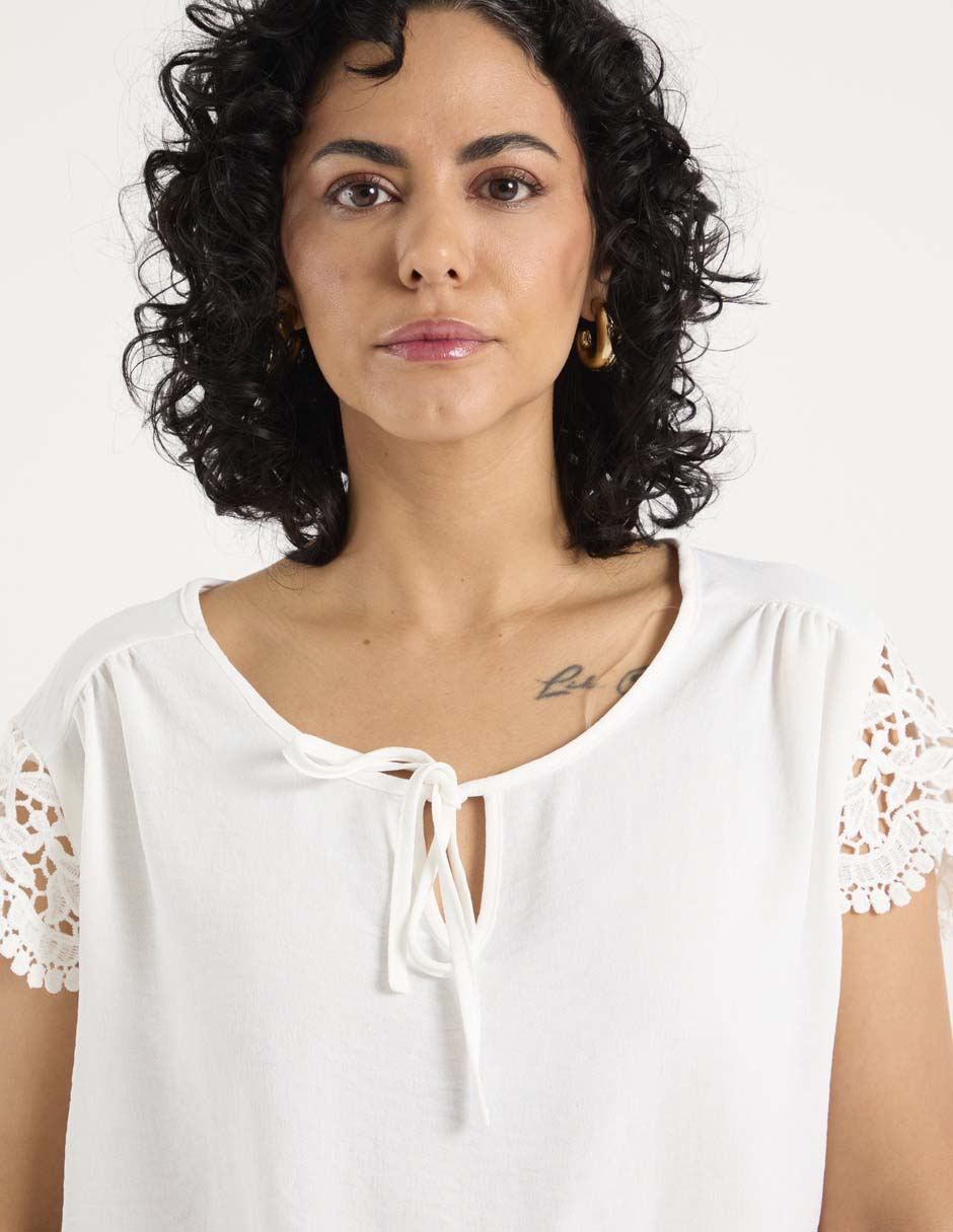 Blusa manga corta para mujer 4