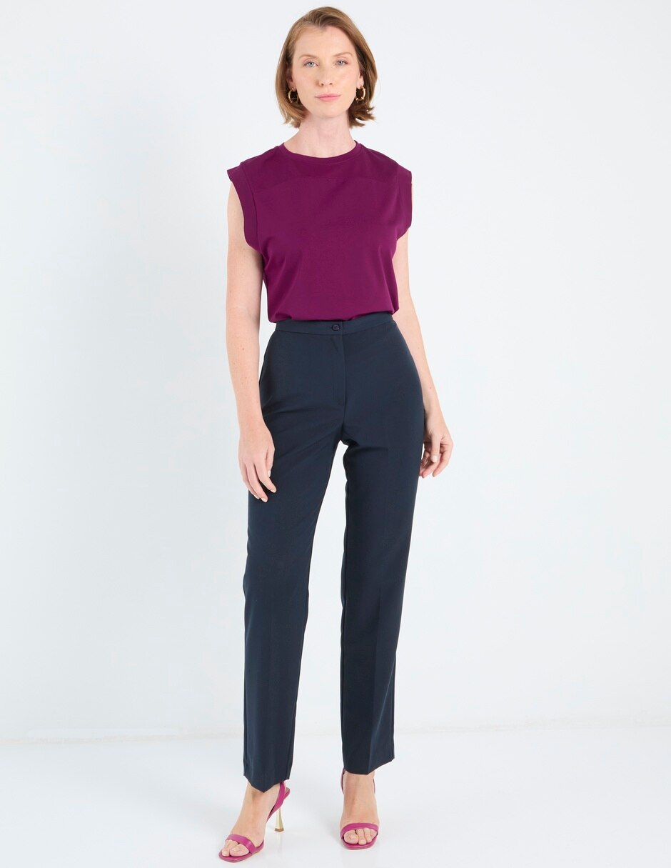 Pantalón de vestir slim para mujer 4