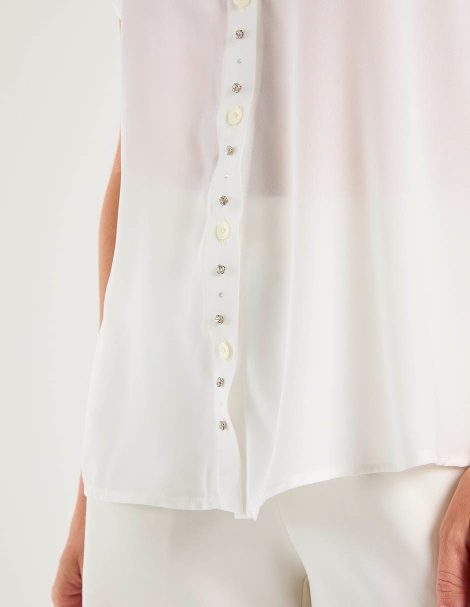Blusa camisera manga corta para mujer 10