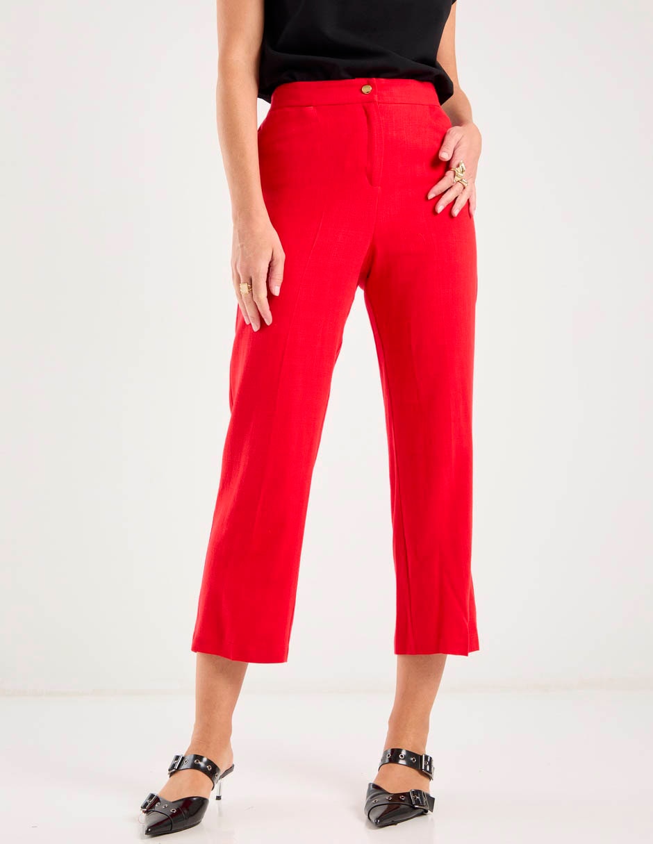 Pantalón capri straight para mujer Pantalón capri straight para mujer