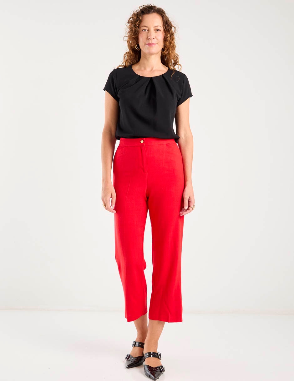 Pantalón capri straight para mujer 4