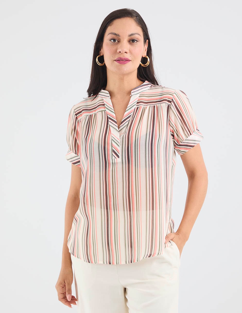 Blusa manga corta para mujer