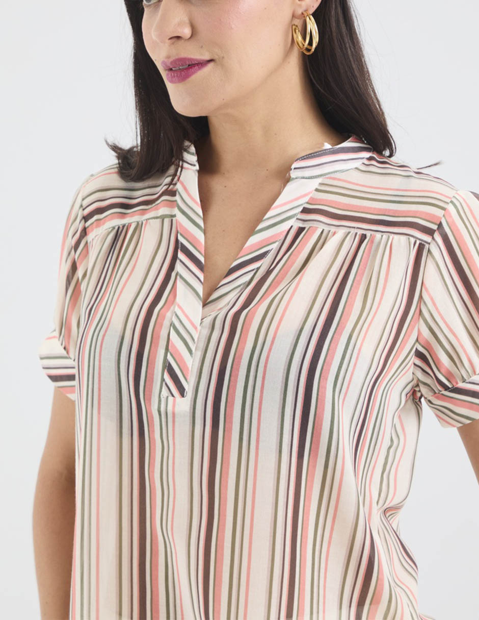 Blusa manga corta para mujer 4