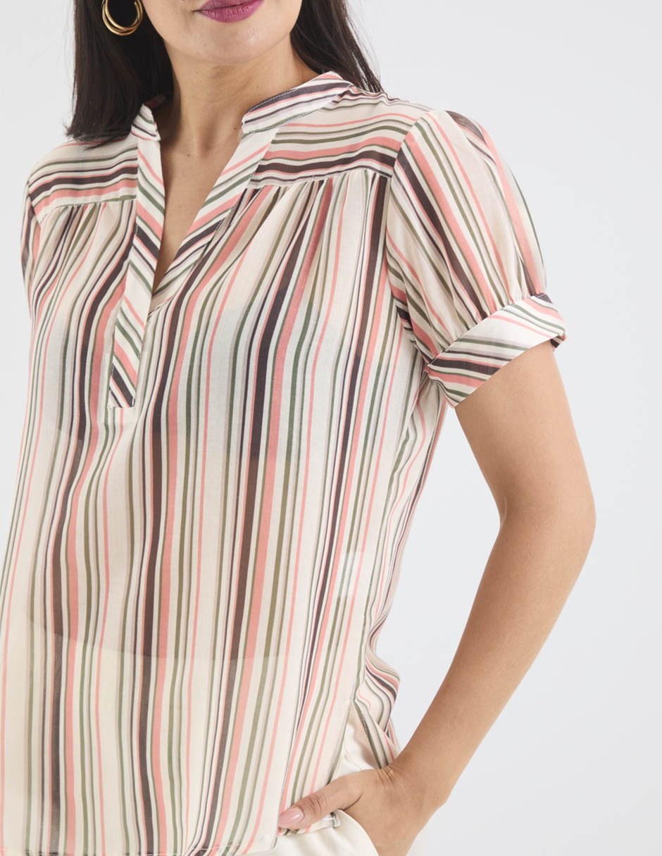 Blusa manga corta para mujer 5