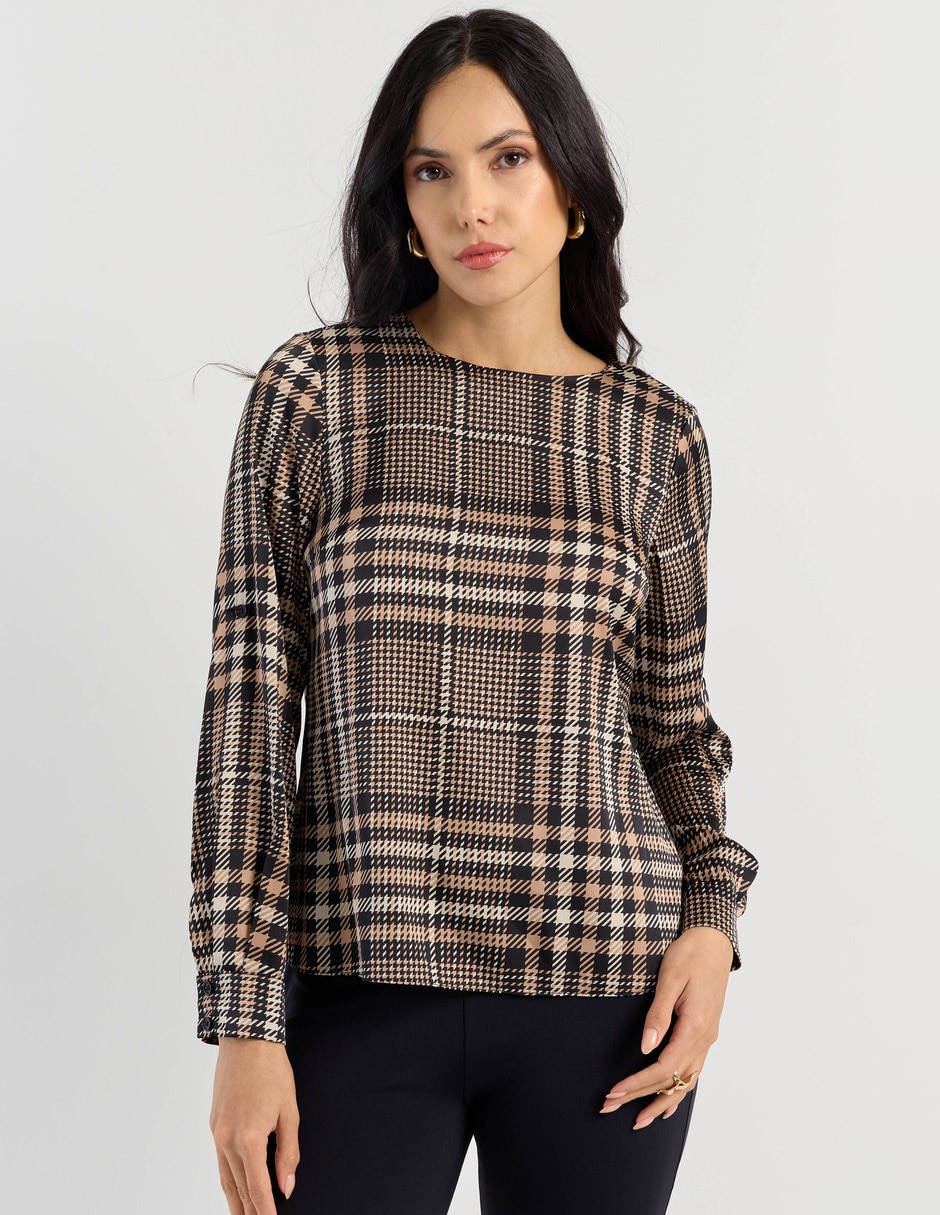 Blusa manga larga para mujer