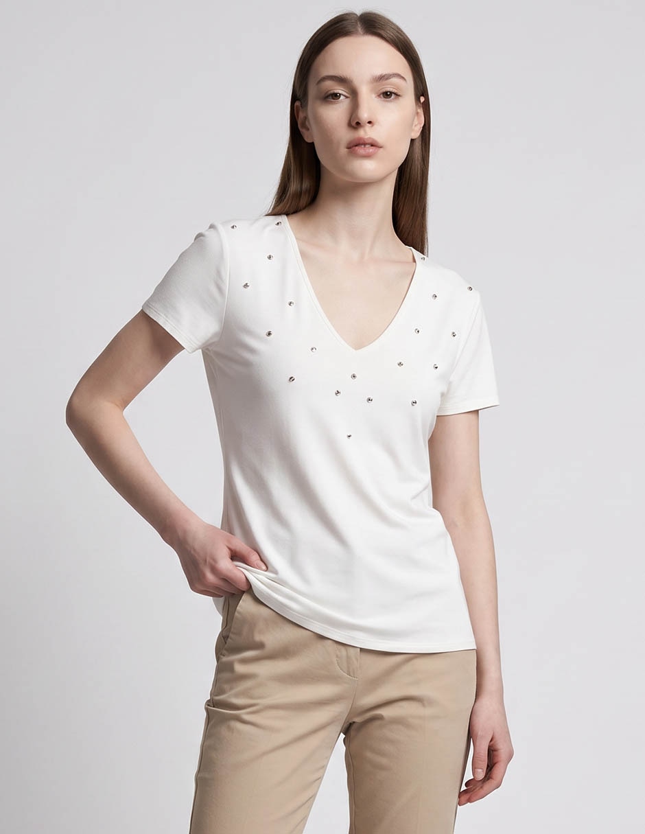 Blusa manga corta para mujer