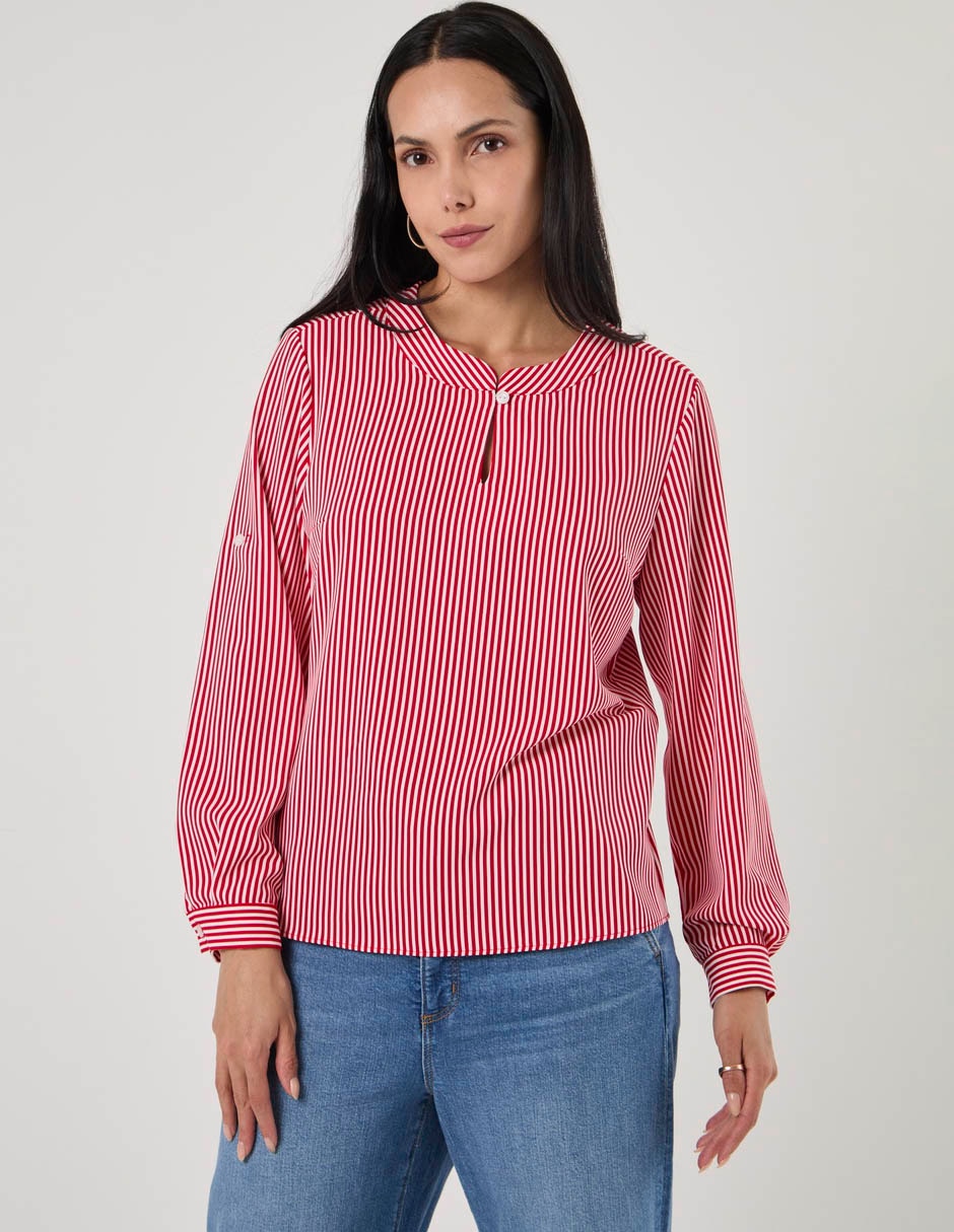 Blusa manga larga para mujer