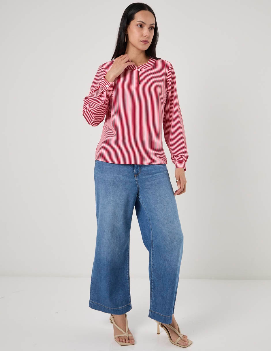 Blusa atelier petite manga larga para mujer