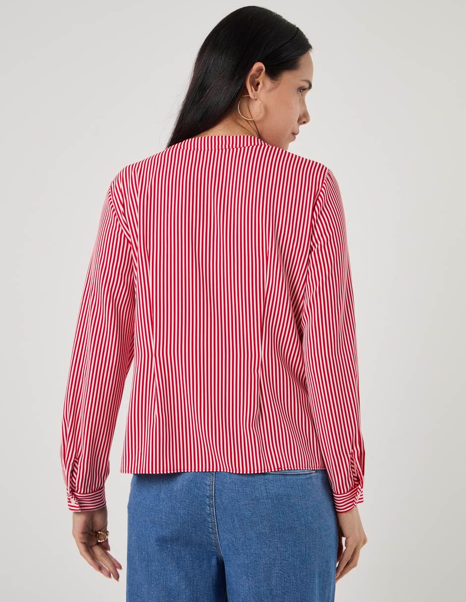 Blusa atelier petite manga larga para mujer