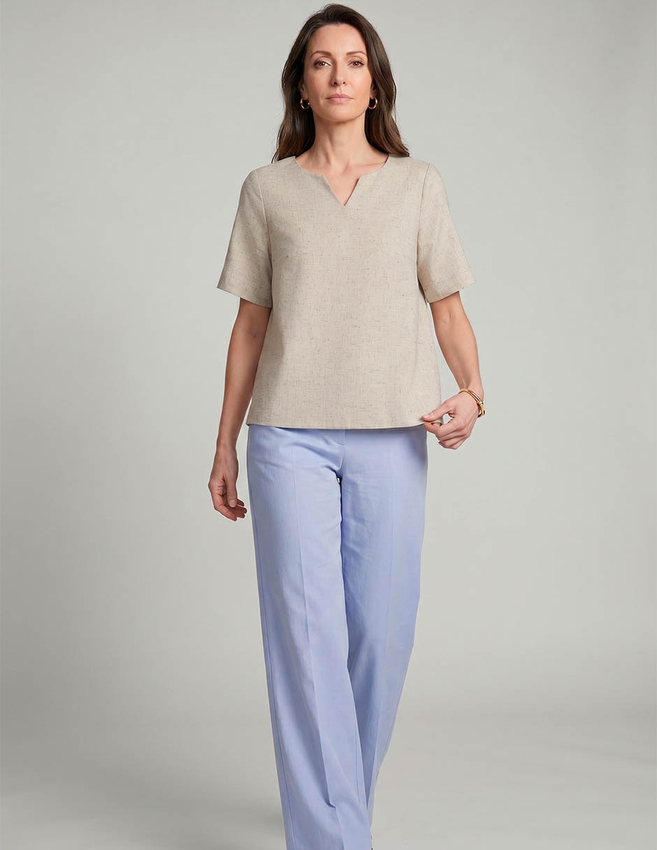 Blusa manga corta para mujer