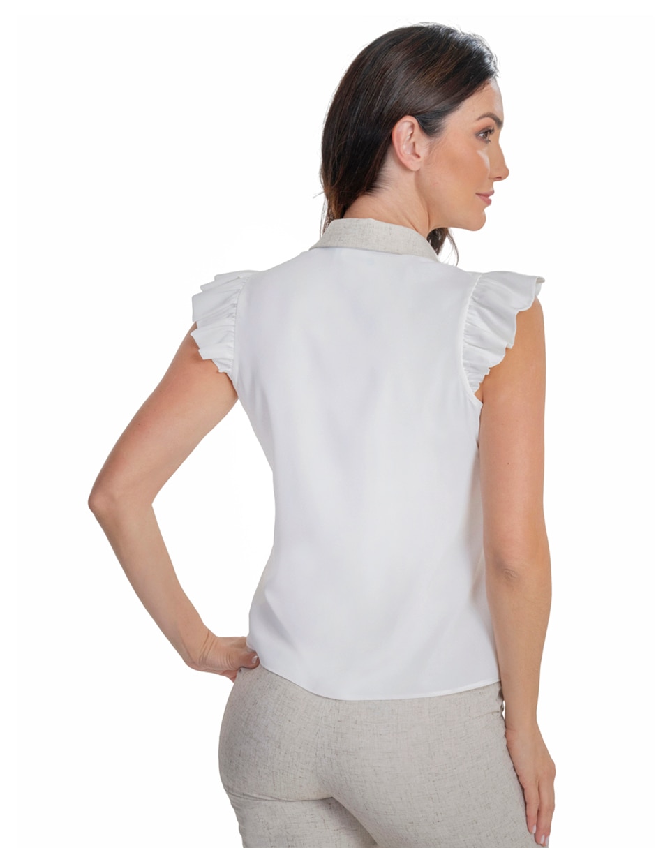 Blusa manga corta para mujer 4