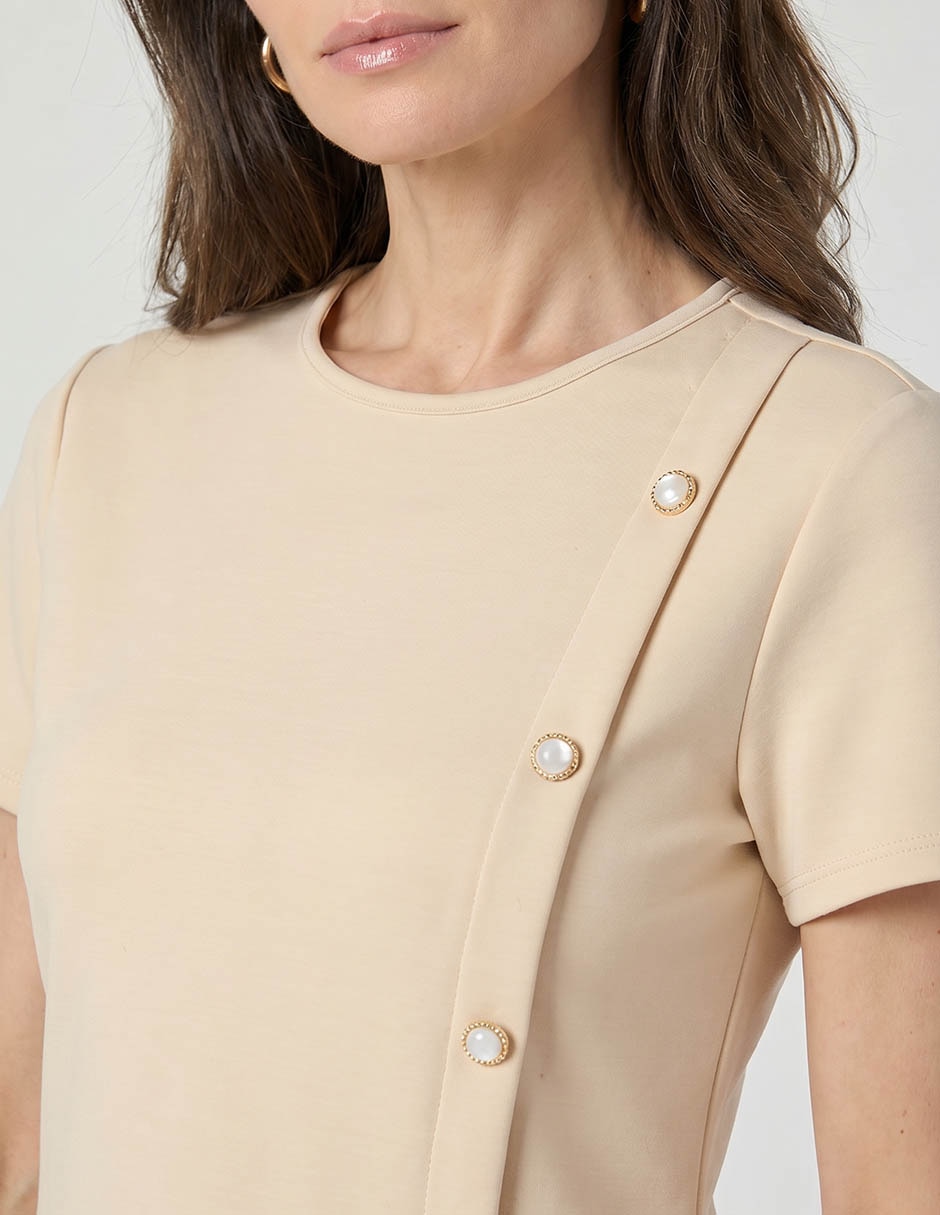 Blusa Atelier Petite manga corta para mujer
