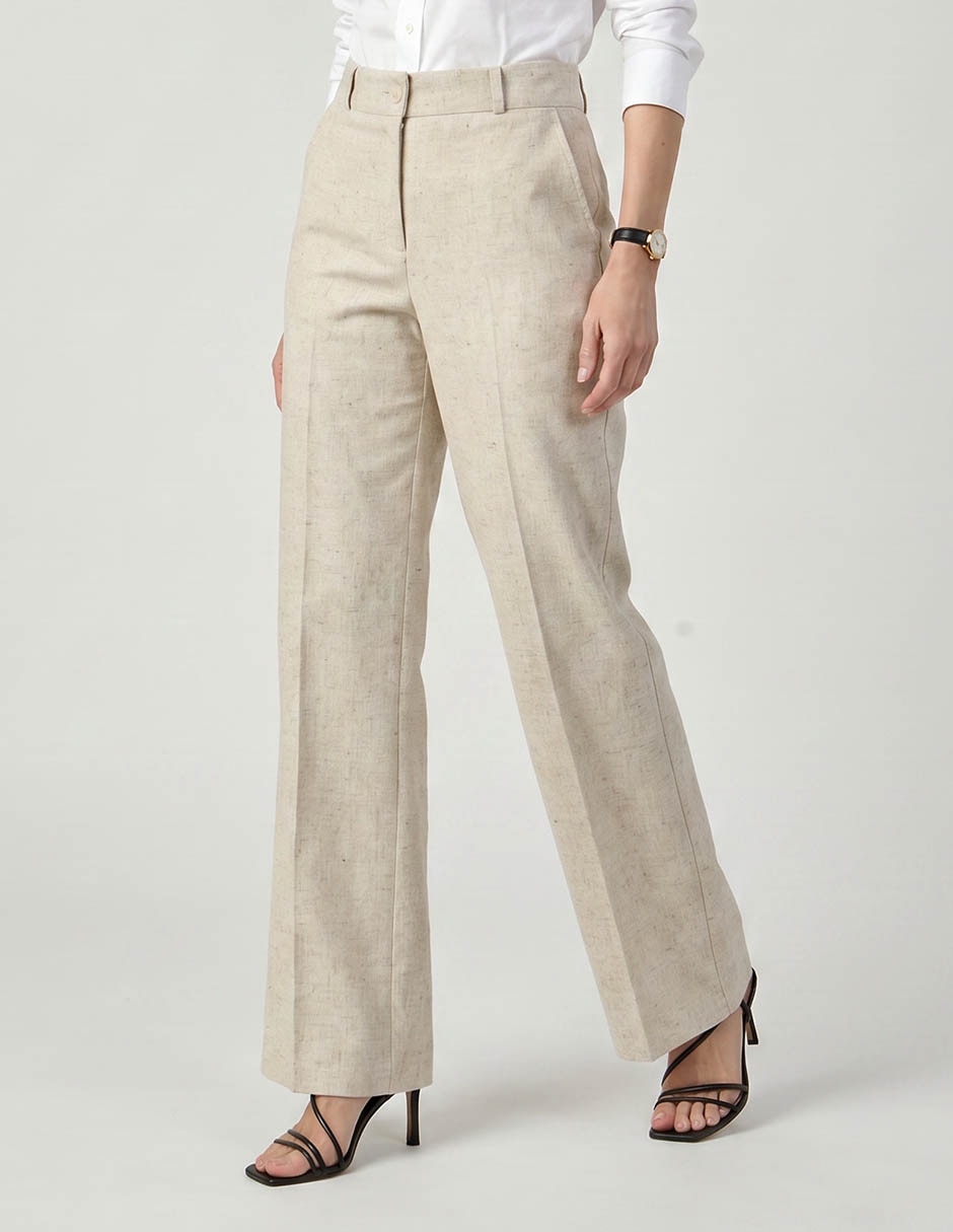 Pantalón de vestir wide leg para mujer