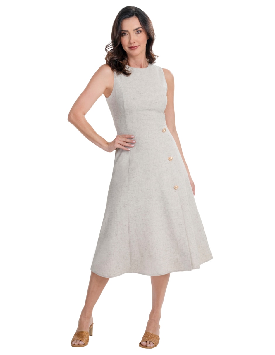 Vestido midi casual atelier petite para mujer