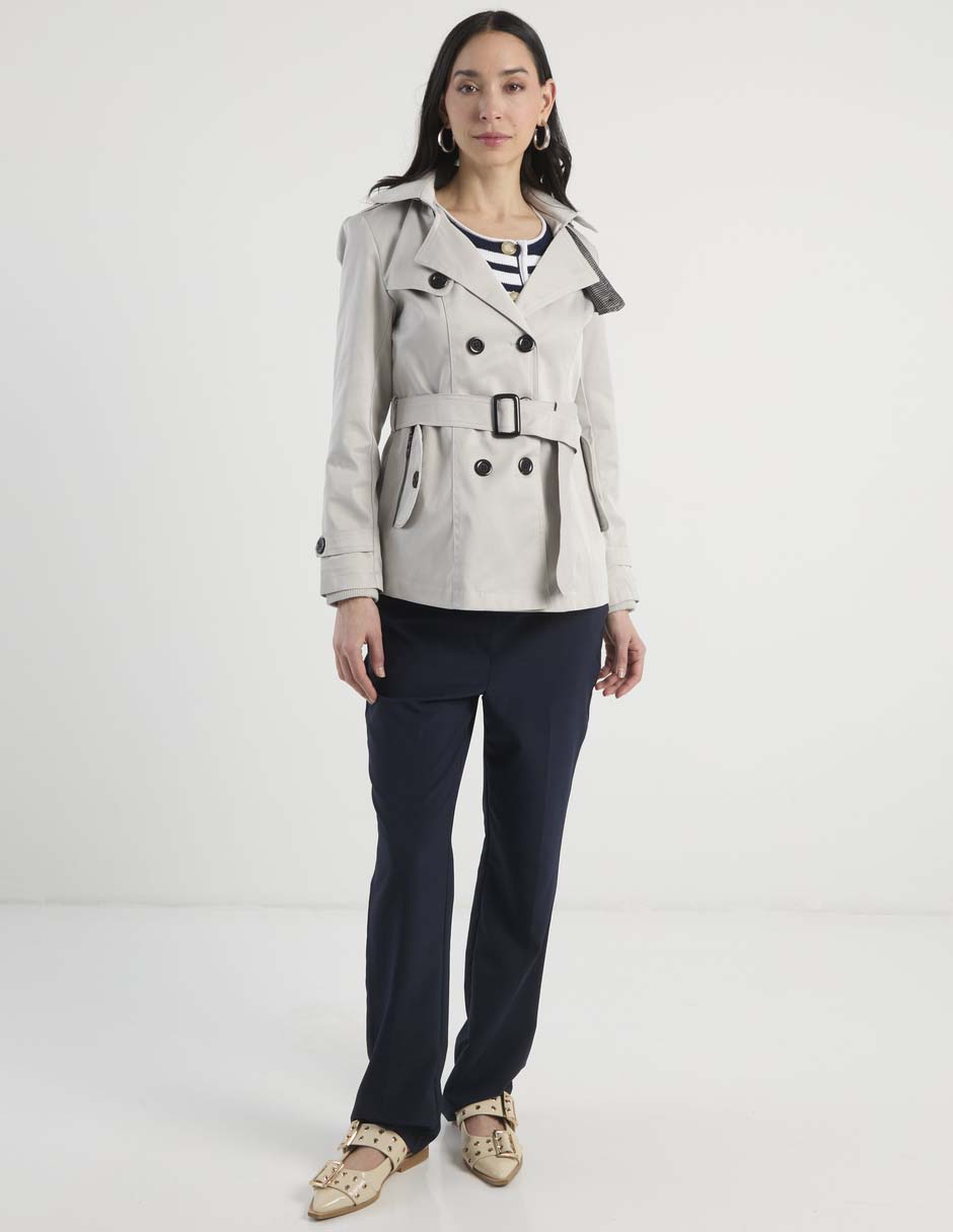 Gabardina con bolsillos davinchy para mujer