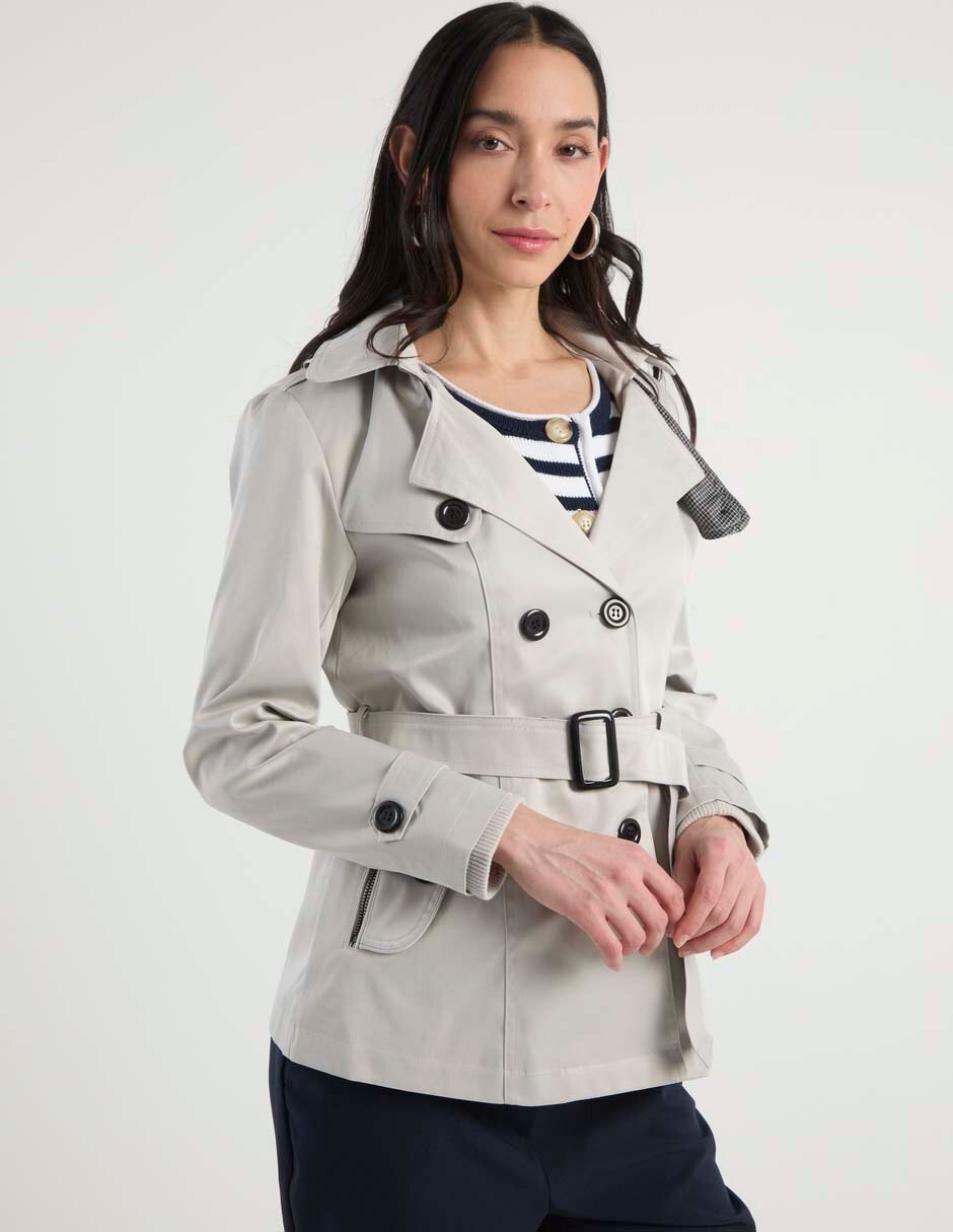 Gabardina con bolsillos para mujer 6