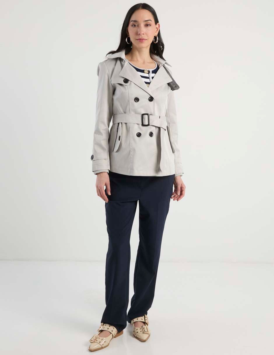 Gabardina con bolsillos para mujer 5