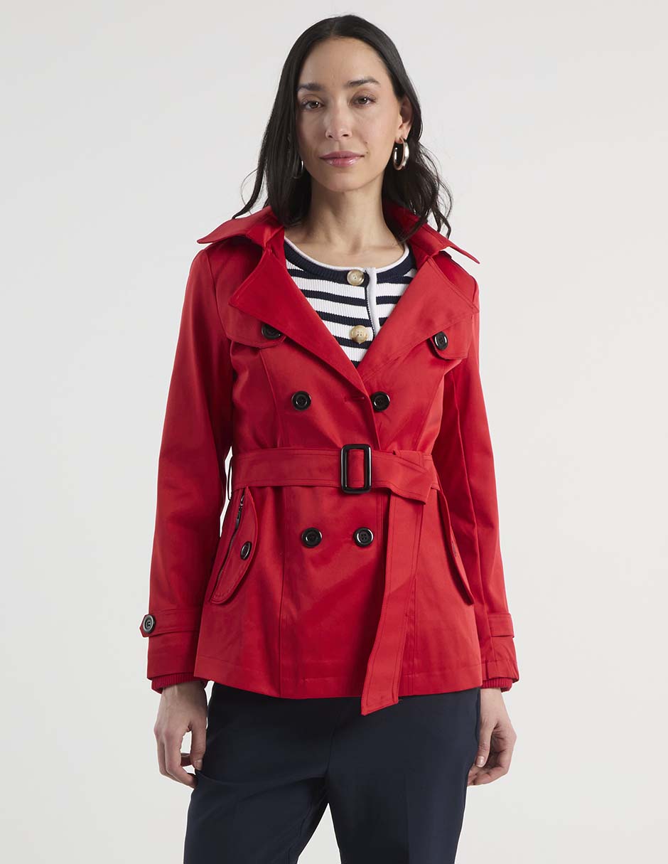 Gabardina con bolsillos para mujer 2
