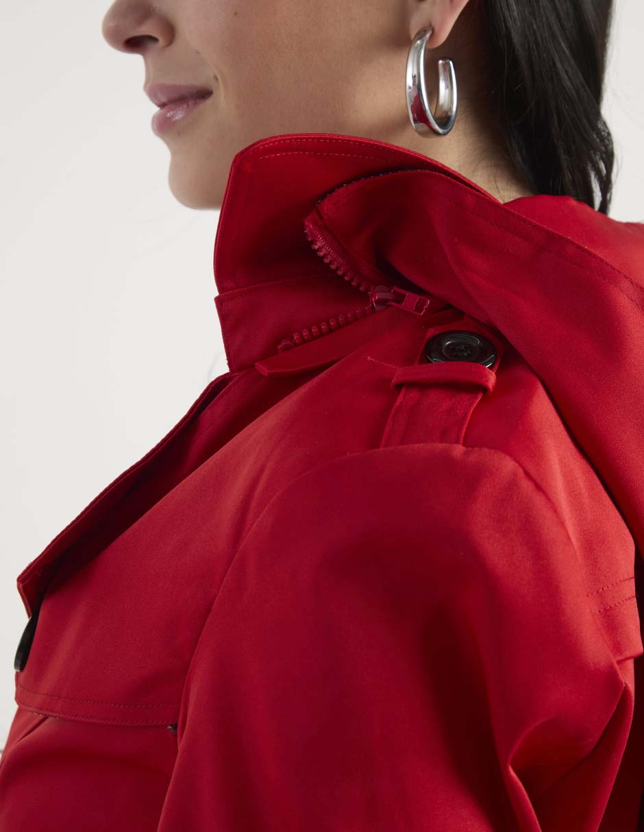 Gabardina con bolsillos para mujer 6