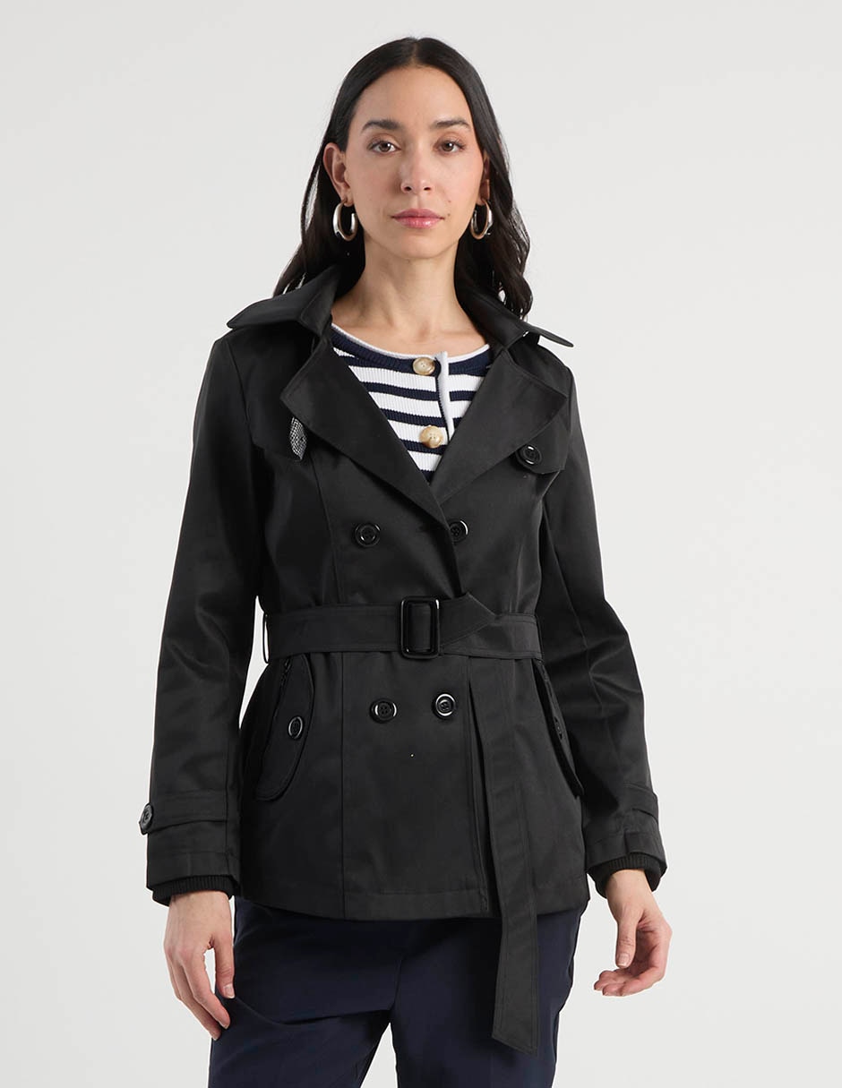 Gabardina con bolsillos para mujer 2