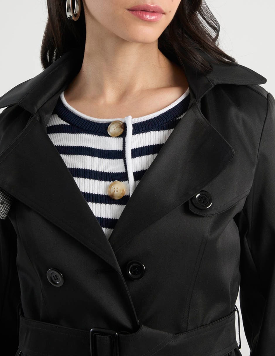 Gabardina con bolsillos para mujer 4