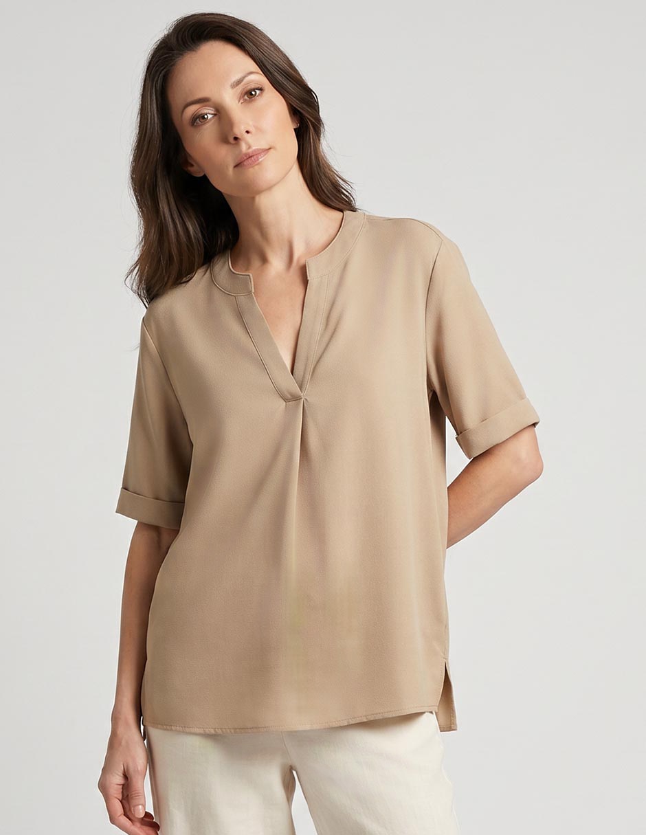 Blusa manga corta para mujer