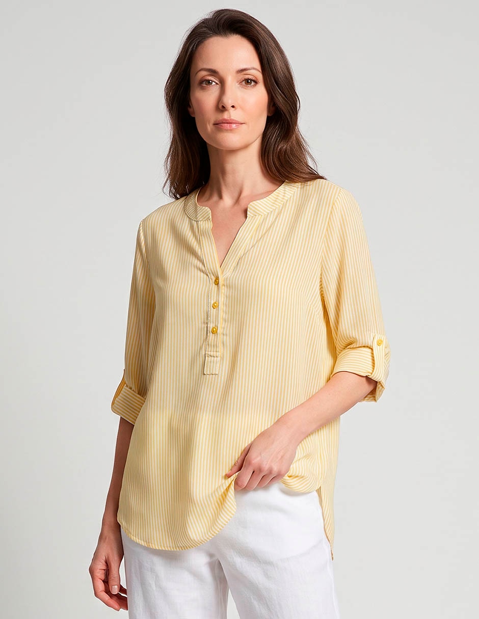 Blusa manga 3/4 para mujer Blusa manga 3/4 para mujer